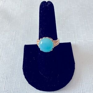Turquoise Gold Tone Ring